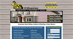 Desktop Screenshot of abcsidingandgutters.com